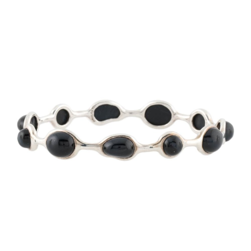 IPPOLITA STERLING SILVER 925 HAWK'S EYE BANGLE BRACELET
